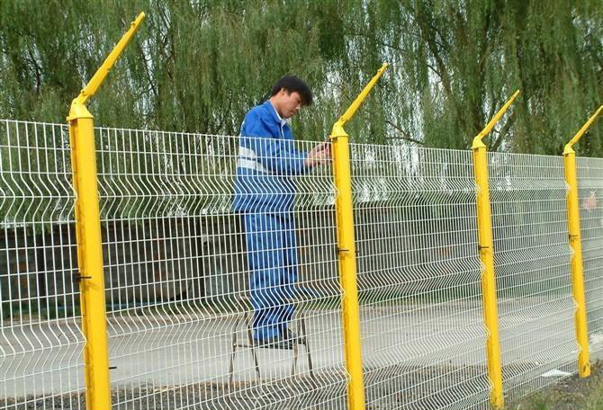 PVC Coated Triangular Bending Welded Wire Mesh Fencing