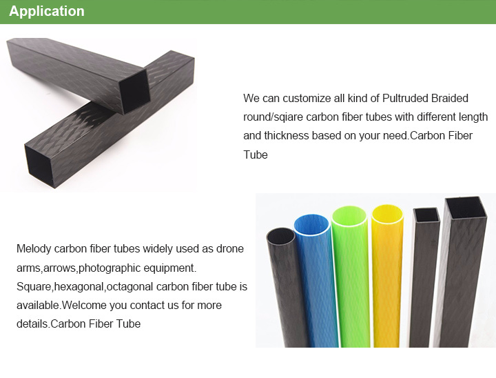 High Quality Woven 3K Plain Matte Round Carbon Fiber Tube