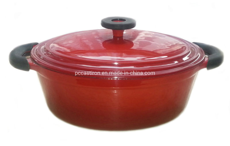 Cast Iron Oval Casserole Pot/Roaster/Cast Iron Cookware BSCI, LFGB, FDA