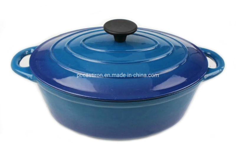 Cast Iron Oval Casserole Pot/Roaster/Cast Iron Cookware BSCI, LFGB, FDA