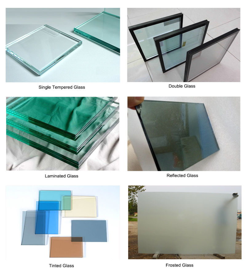 European Insect-Proof 6063 Mechanical Polishing Aluminum Glass Casement Window