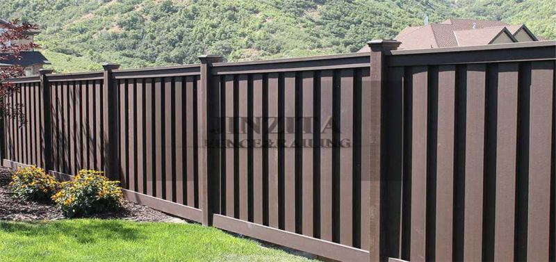 Aluminum Pool Fence Wood Plastic Composite Fencing WPC Fence Gate