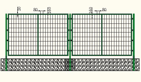 Hot Dipped Galvanized Double Wire Fence/Steel Bar Fencing
