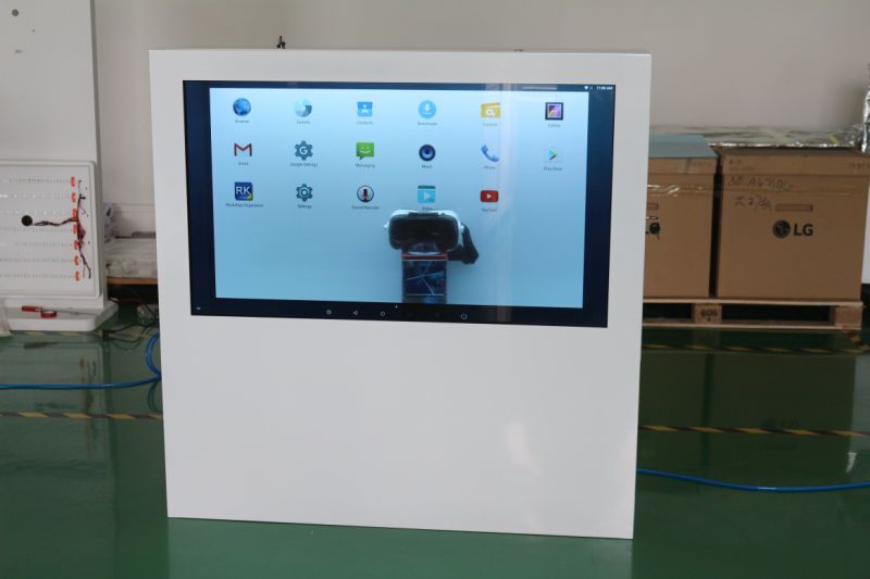 49 55inch Transparent LCD Screen Cabinet with Touch Screen