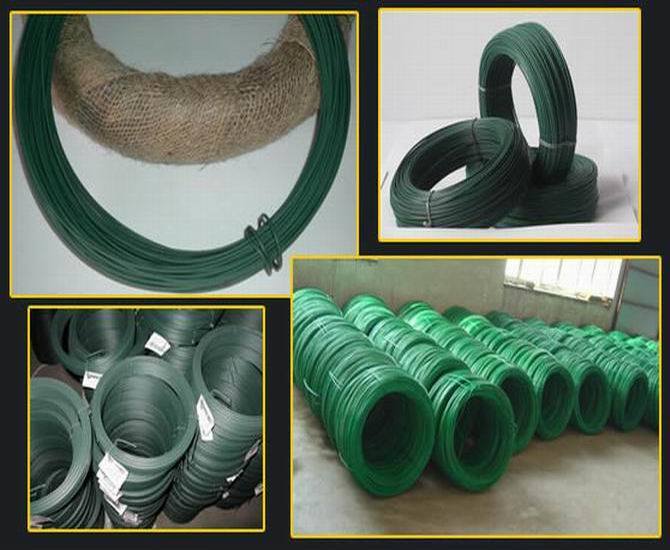 Green Color PVC Coated Wire/PVC Coated Iron Wire