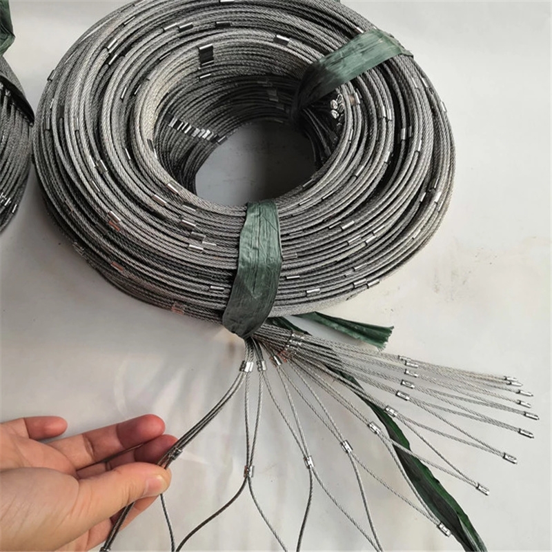 316 Ss Wire Rope Webnet Flexible Cable Mesh Netting