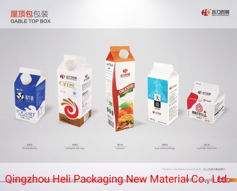 Hot Sale Cheap Custom Gable Top Milk Packaging Box Gable Top Carton