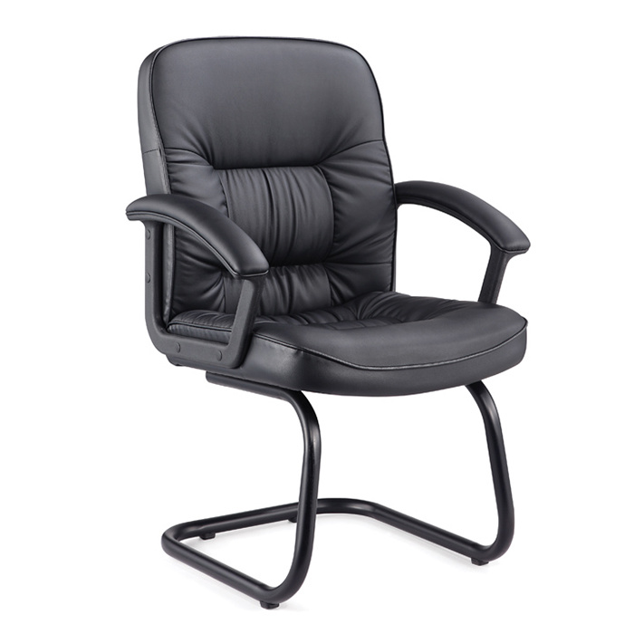 Grey High Backrest Back Aluminum Leg Metal Armrest Office Chair