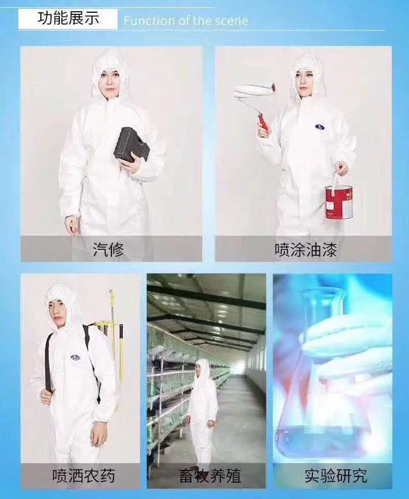 Disposable Medical Protective Clothing UV Protective En14126 Protective Medical Protective Clothings Suits
