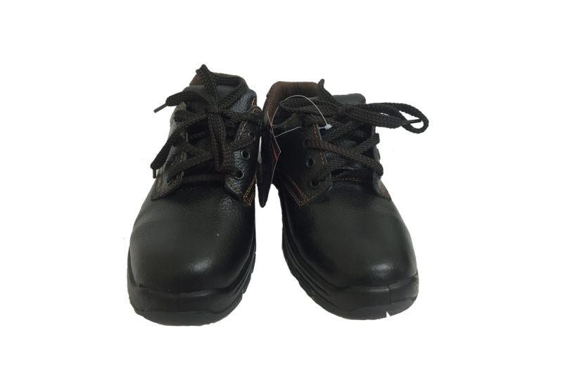 Black Safety Shoes with Steel Toe and Steel Sole