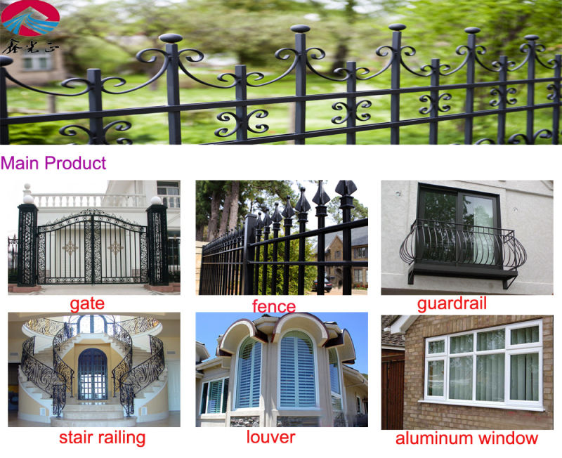 Economic Decorative Wrought Iron or Aluminum Fence