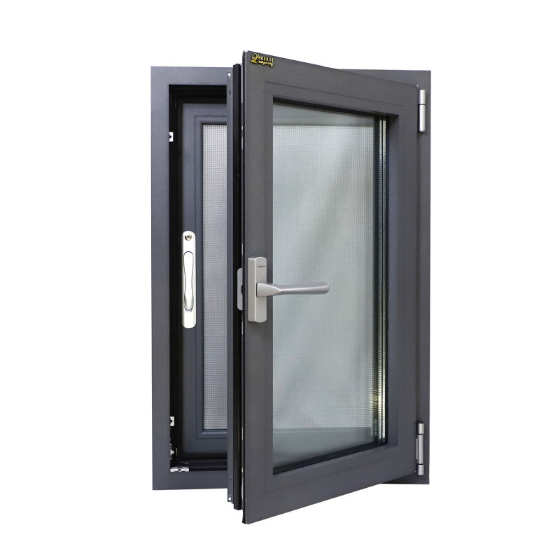 Double Glazing Aluminum Tilt and Turn Window with Mesh