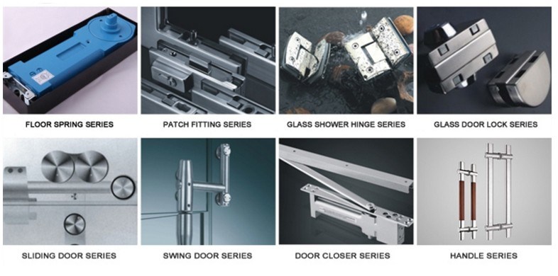 Stainless Steel/ Aluminum Glass Door Handle Shower Room Door Knob