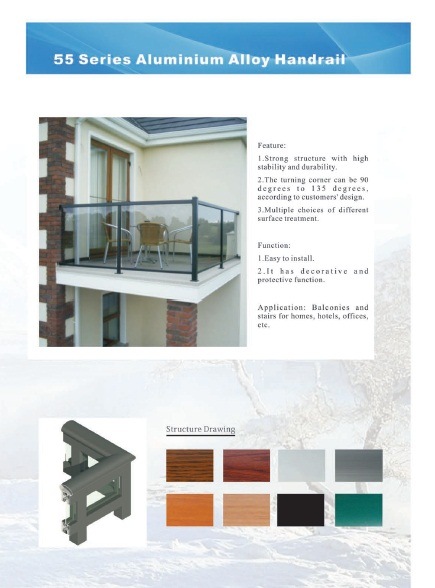 Bronze Color Aluminium Glass Fencing Balcony for Your Home