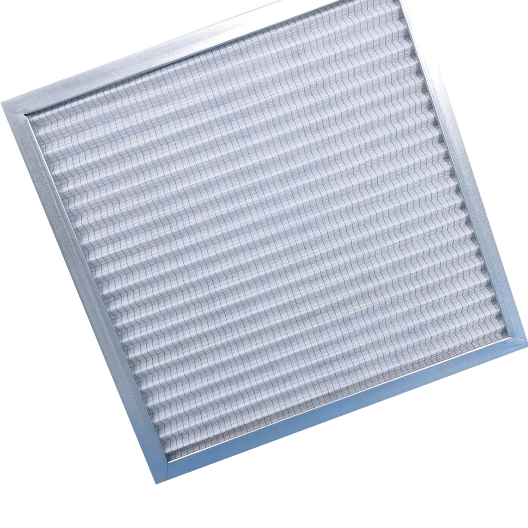 Panel Air Filter with Pleated Metal Mesh Wire Mesh Air Filer for Ahu