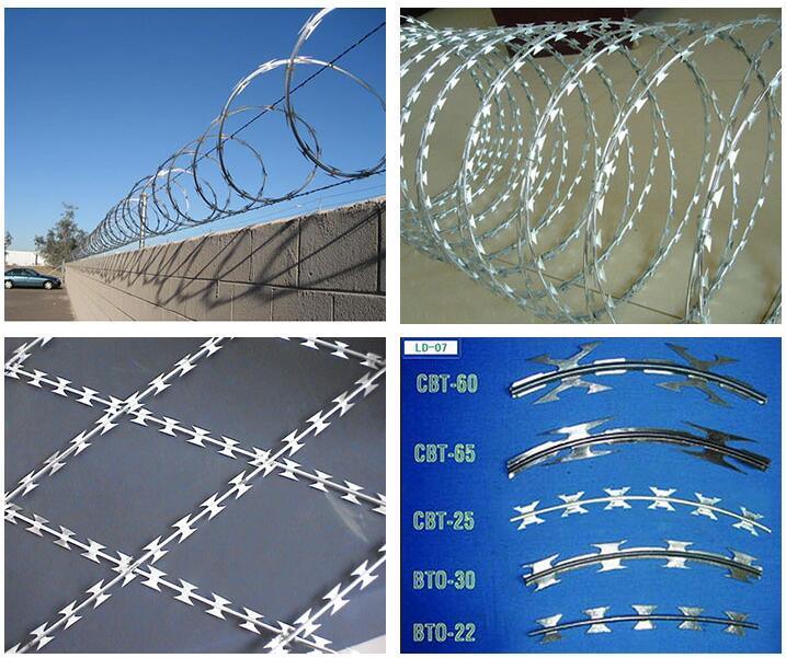 Hot Dipped Galvanized Razor Barbed Wire Mesh Fence