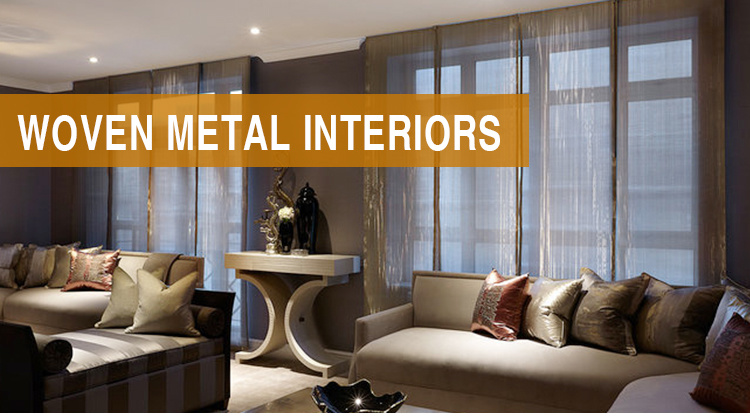 Decorative Wire Mesh Woven Metal Interiors Design