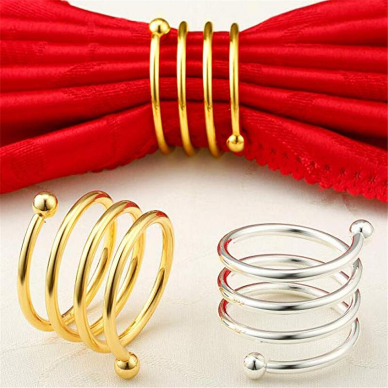 Western Style Hotel Round Ring Metal Napkin Towel Buckle