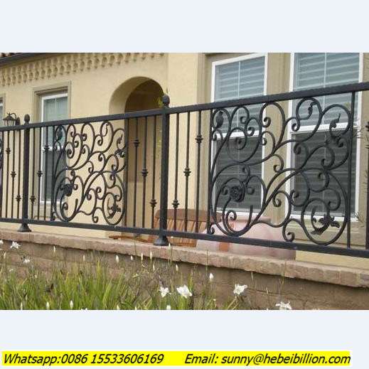 Wrought Iron Balcony Fence/Iron Balcony Railing /Balcony Grill Security Window Wrought Iron Fence Railing