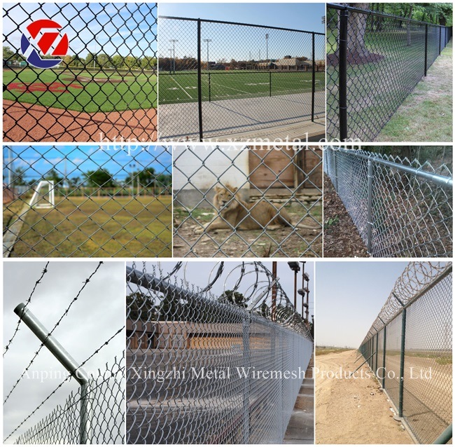 6 Foot 9 Gauge PVC Galvanized Chain Link Wire Fence