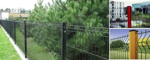 Hot-Dipped Galvanized and Powder Coated 3D Curve Fence Protecting Fence
