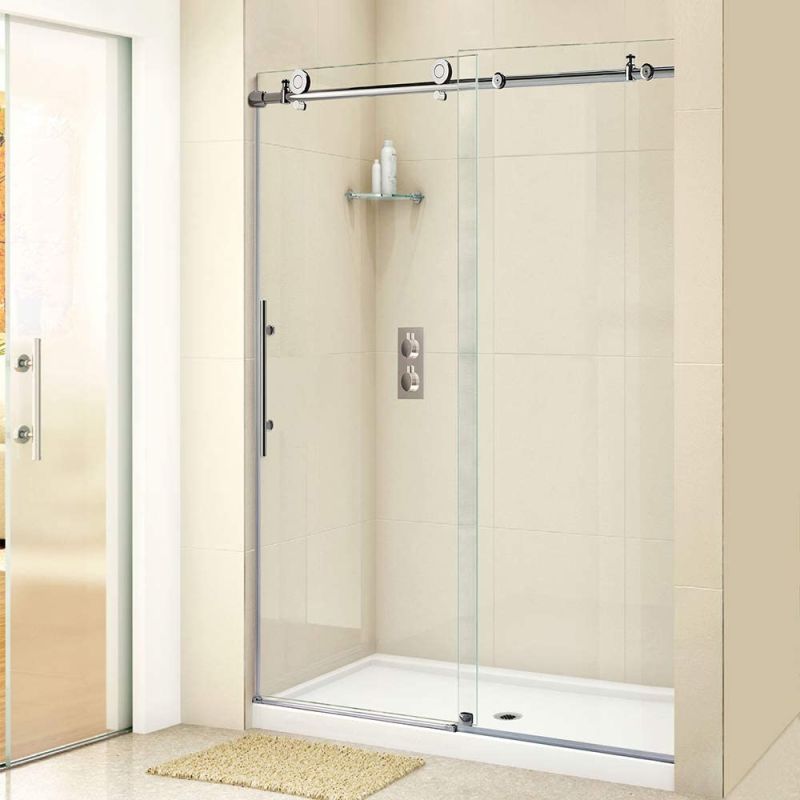 Clear Glass/Frosted/Silk Screen/Tempered Glass Shower Cabin