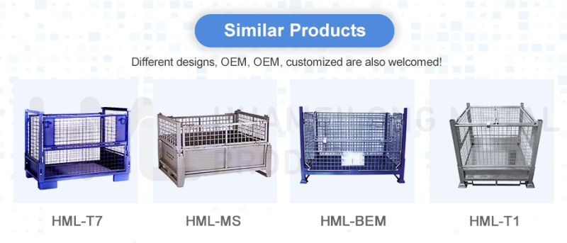 High Quality Galvanized Transport Stackable Metal Wire Mesh Pallet Cage
