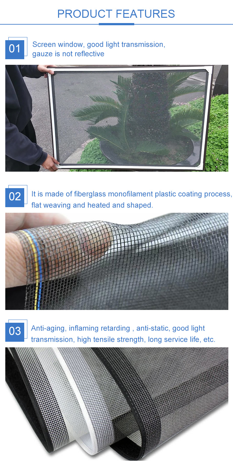 Window and Door Prime Quality Mosquito Insect Net Roll Fiberglass Window Screen