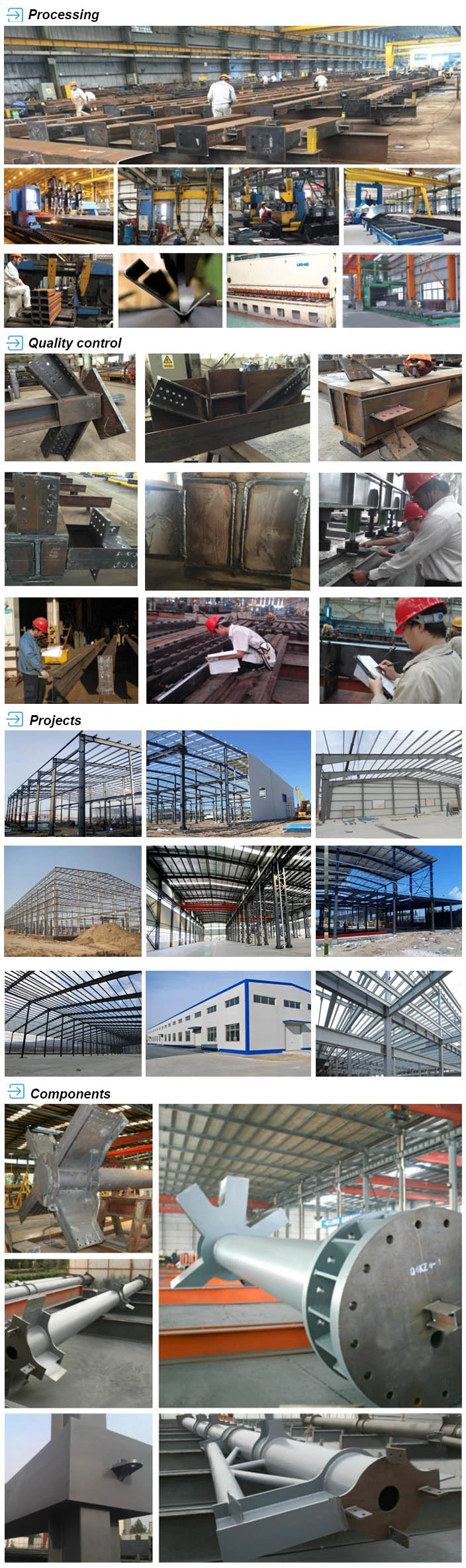 Top Selling Modular Scaffoled Alumium Grating Resort Strong Steel Structure Welded Part