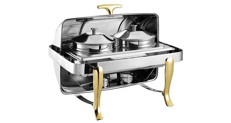 Stainless Steel Display Chafing Dish Buffet Food Warmer for Catering