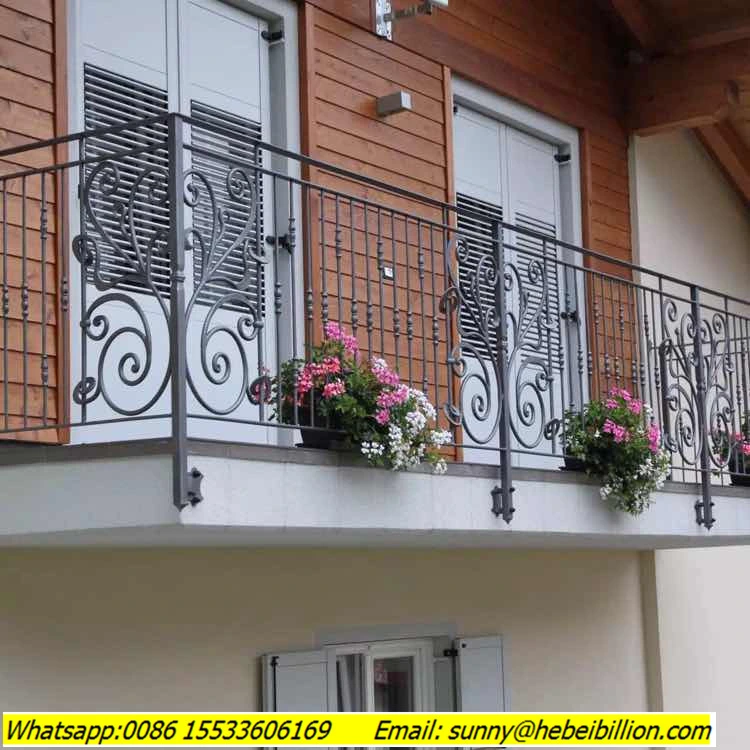 Indoor Stair Steel Fence / Galvanized Wrought Iron Fence Fencing Staircase Railing Balustrade