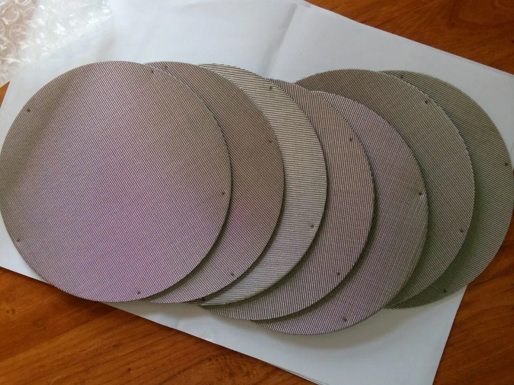 40*300 Mesh 0.2mm*0.09mm 304 Stainless Steel Dutch Woven Metal Mesh Fitler Discs