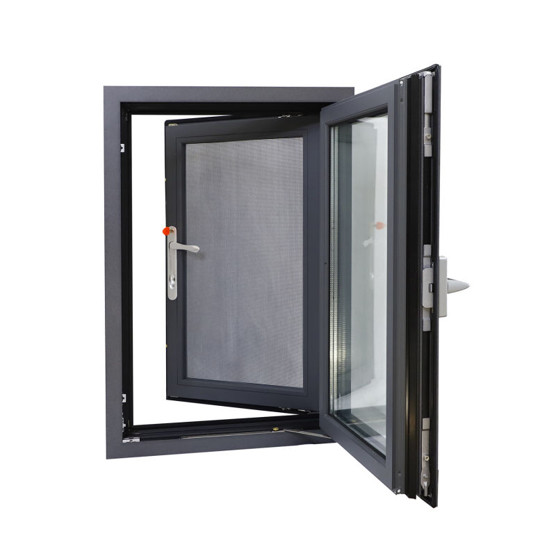 Double Glazing Aluminum Tilt and Turn Window with Mesh