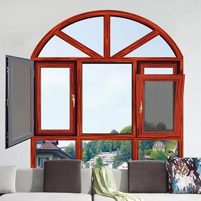 Metal Glass Casement Window with Aluminum Frame for Construction