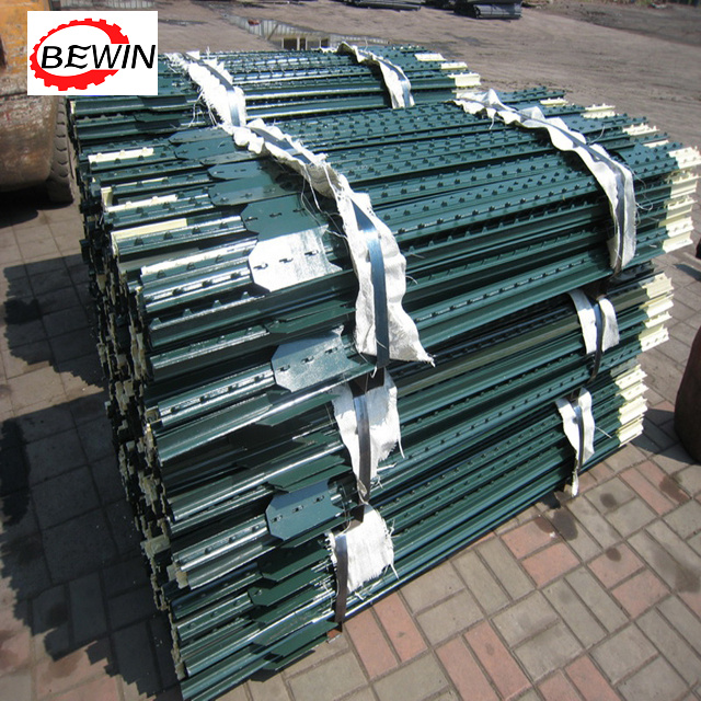 Green Painted T Post Metal Fence Posts Galvanized Steel Post