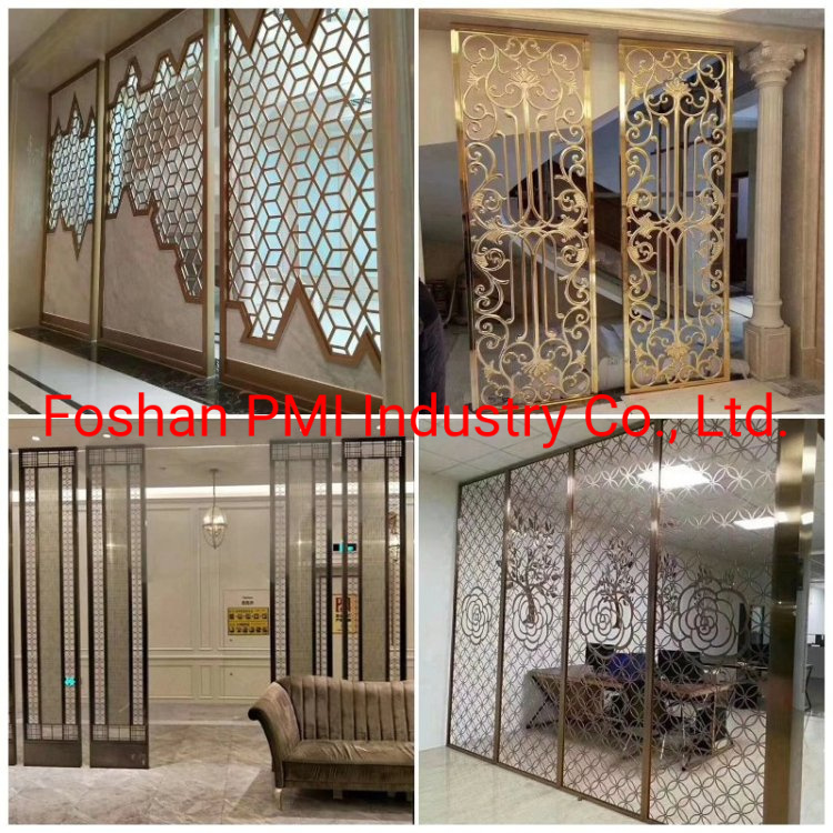 Customized Stainless Steel Screen/ Brass Screen Fashion Style for Home/Hotel/Office Partition Screen