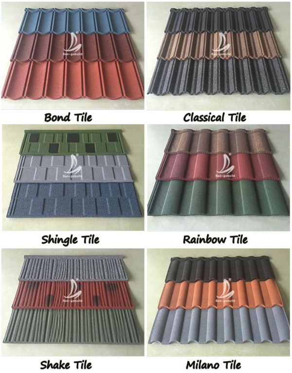 Insulation Board Roofing Stone Coated Metal Roofing Tile