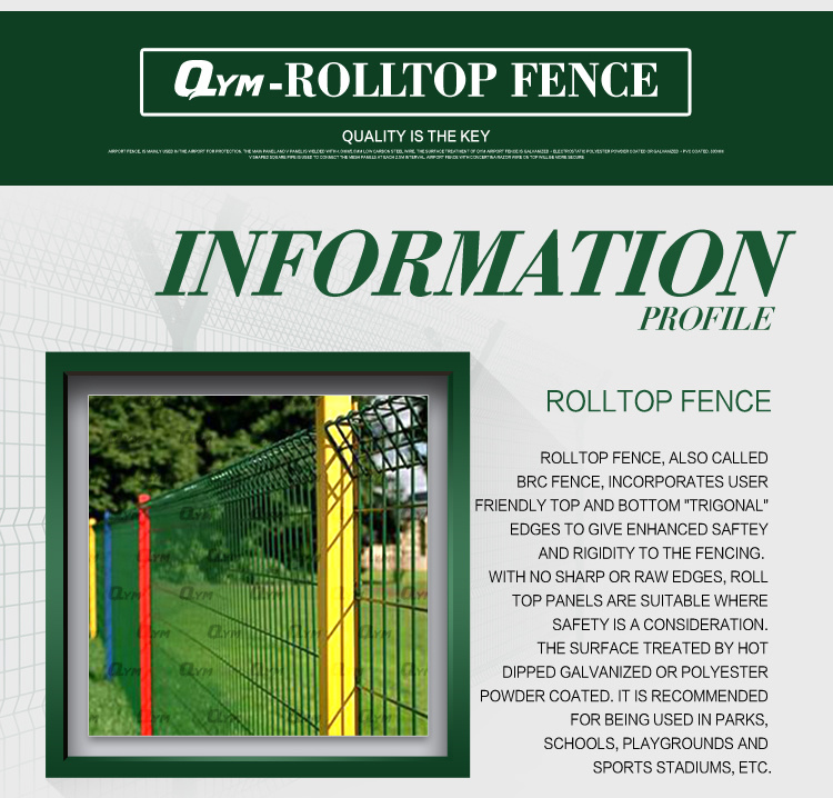 Brc Mesh Fencing Rolltop Fence Welded Wire Fence