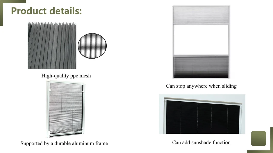 Anti-Insect Plisse Screen Window DIY Pleated Insect Screen Window