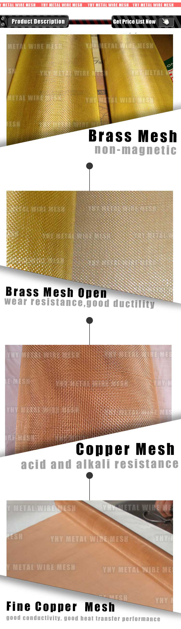 150 Micron Brass Copper Screen Wire Mesh