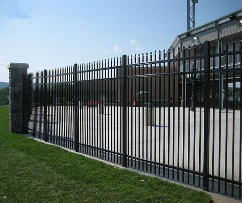 Black Decorative Fence Panels Steel Wrought Iron Security Fence