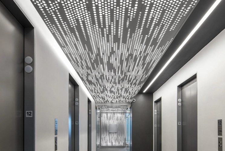 Punching Modeling Perforated Aluminum Ceiling Board Metal Sheet Trail in Use with CE SGS Certification