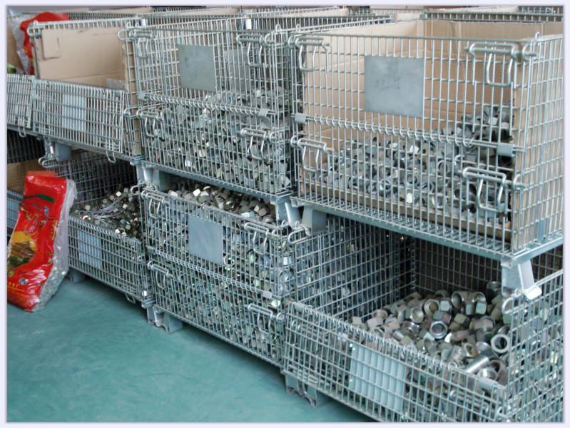 China Hebei Foldable Steel Wire Mesh Pallet Cage for Storage