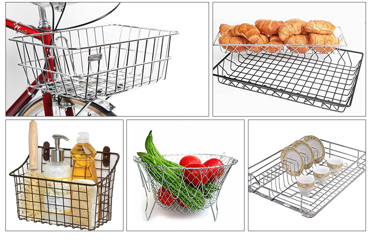 Chinese Suppliers Support Metal Wire Mesh Fry Basket with Handles