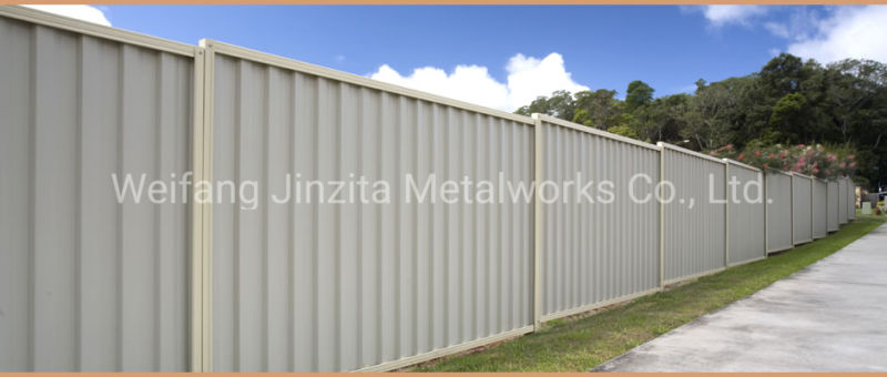 Colorbond Fence Steel Fence Corrugated Sheet Panel Steel Fence Metal Fence