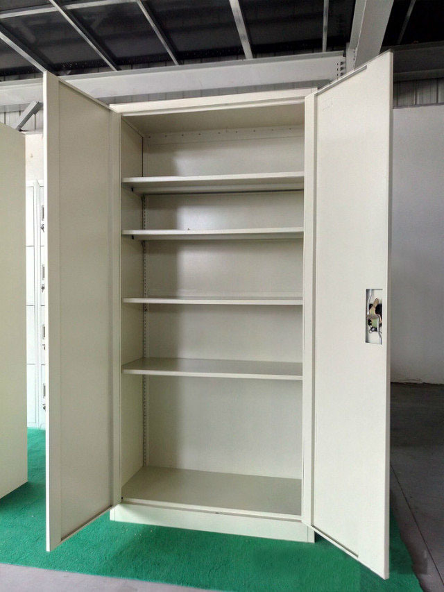 4 Adjustable Reinforced Shelves Metal Office Cupboard