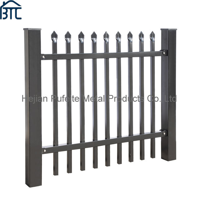 Powder Coated Black Color Steel Fence for Industrial Fencing