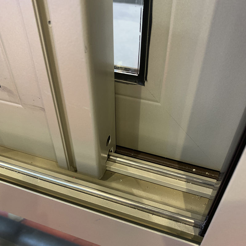 Aluminium 3 Tracks Sliding Window with Mosquito Net for Balcony Champagne