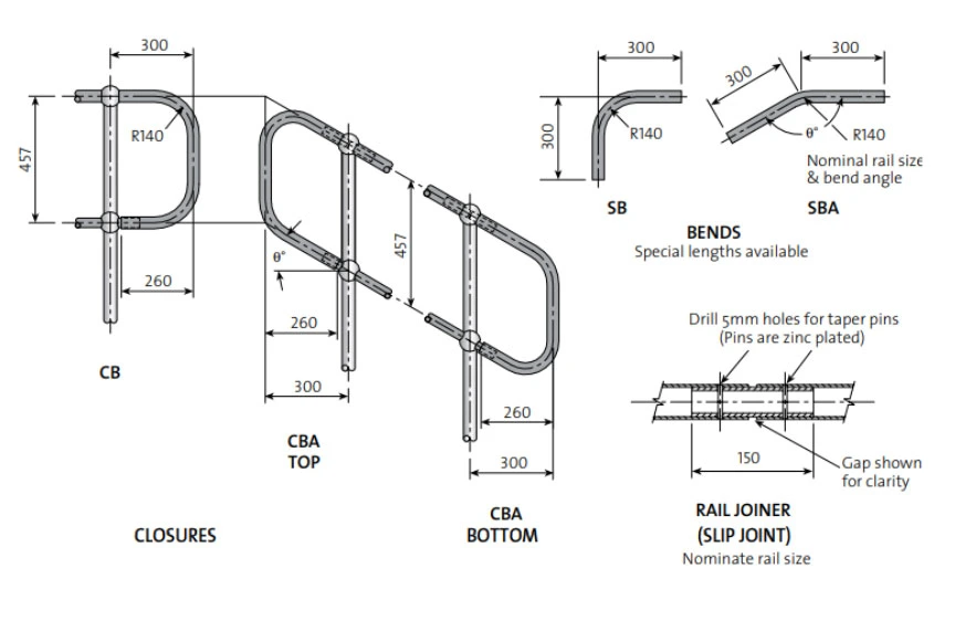 Quality Mild Steel Handrail Products/Safety Standard Welded 30X3 Steel Bar Grating