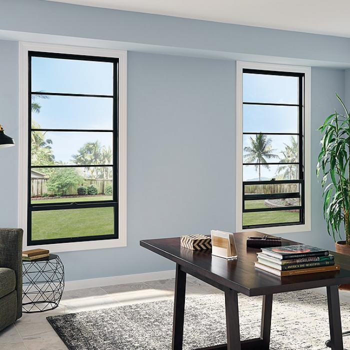 Modern Double/Single Hung Window with Aluminum Frame